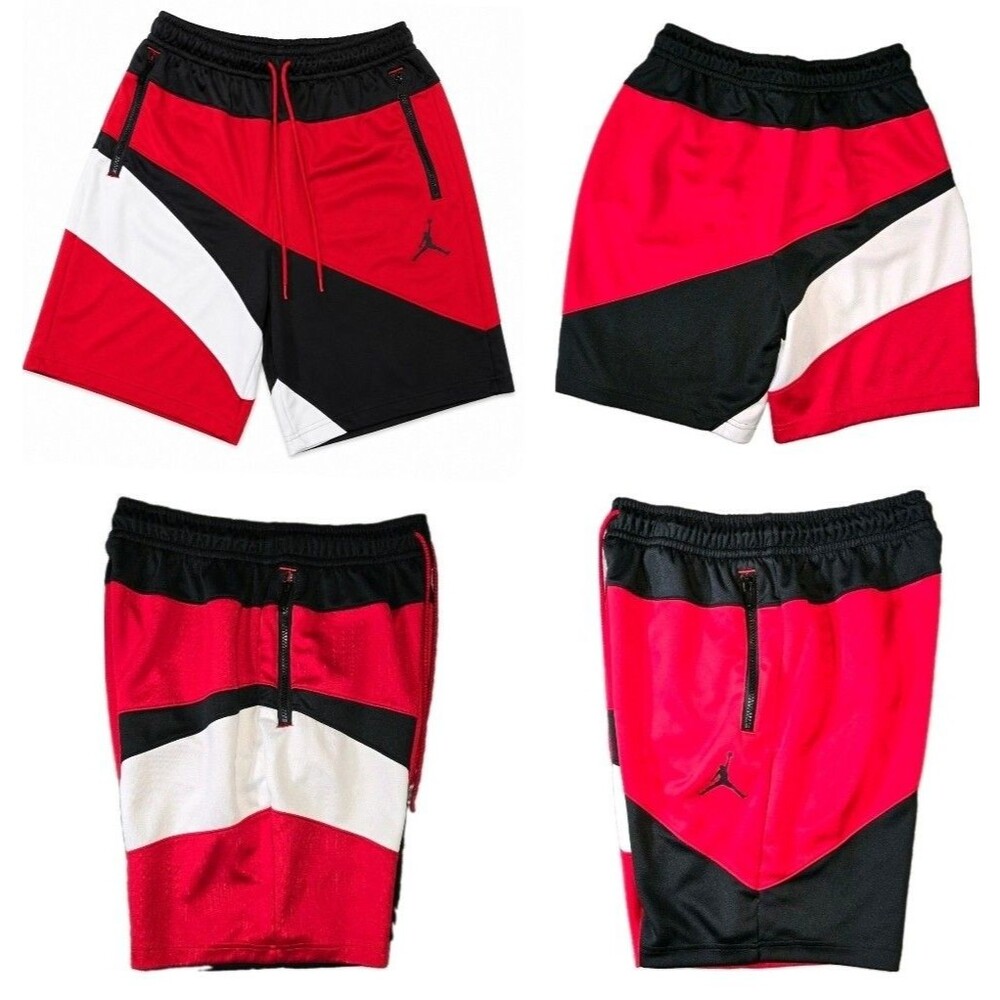 Mens Air Jordan Jumpman Tricot Wave Basketball Shorts Medium 27x8 Black Red